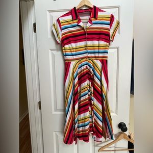 Rainbow shirt dress